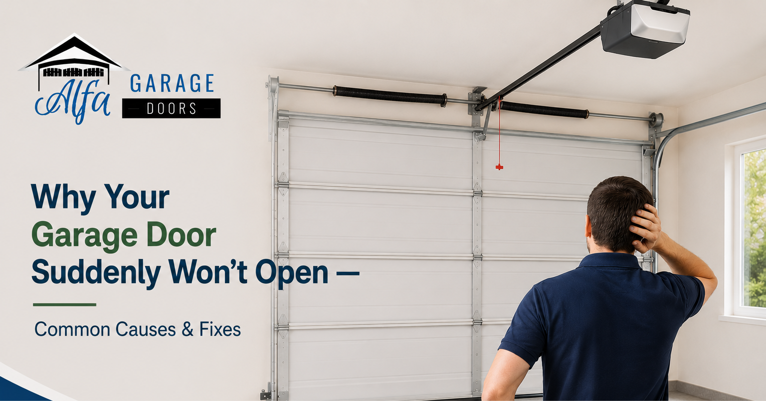 Why Your Garage Door Suddenly Won’t Open — Common Causes & Fixes