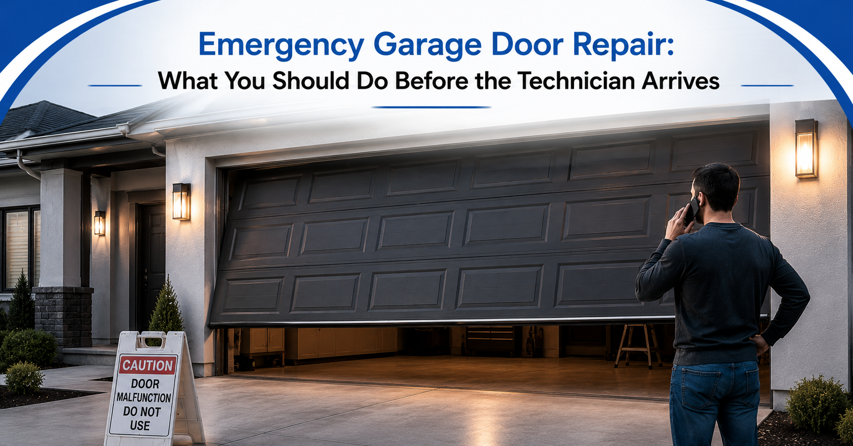 Emergency Garage Door Repair: What You Should Do Before the Technician Arrives