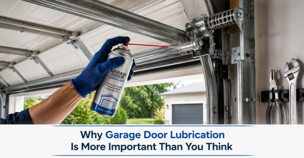 Lubricating garage door rollers