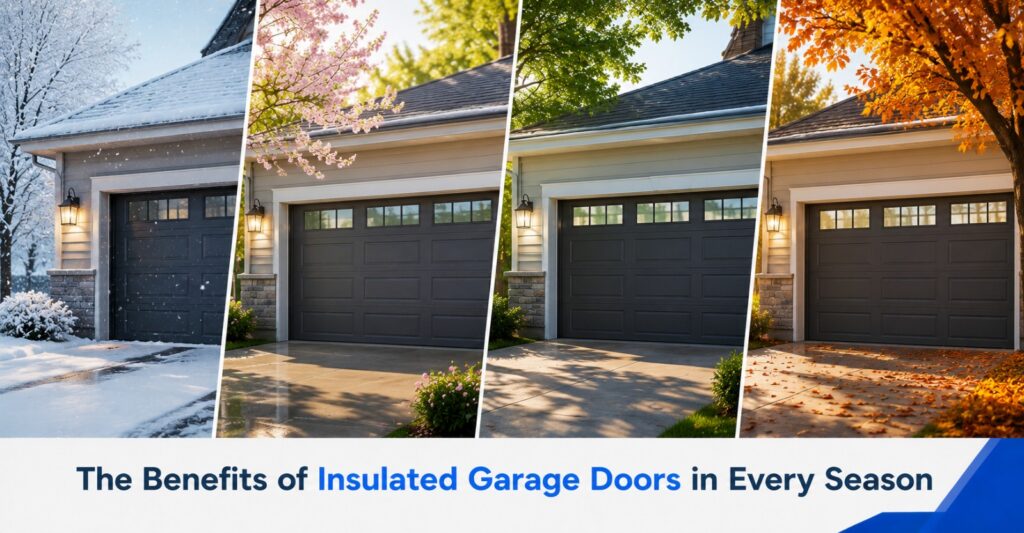 Insulated garage door installed