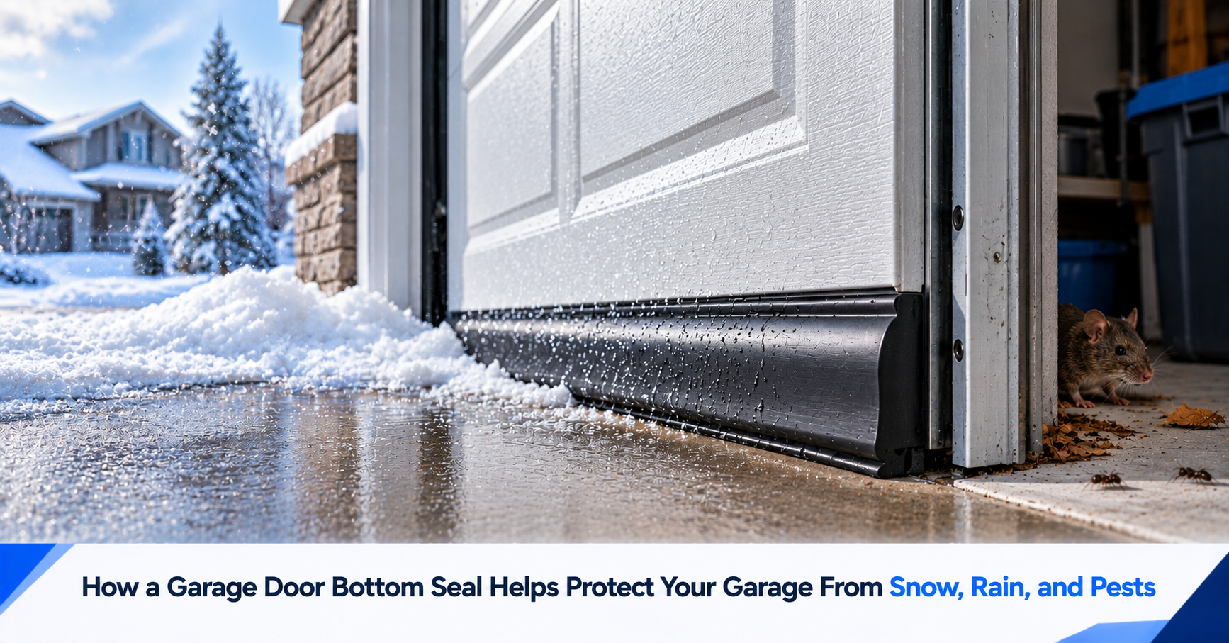 How a Garage Door Bottom Seal Helps Protect Your Garage From Snow, Rain, and Pests